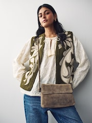 Tan Brown Leather Flap Cross-Body Bag - Image 1 of 17