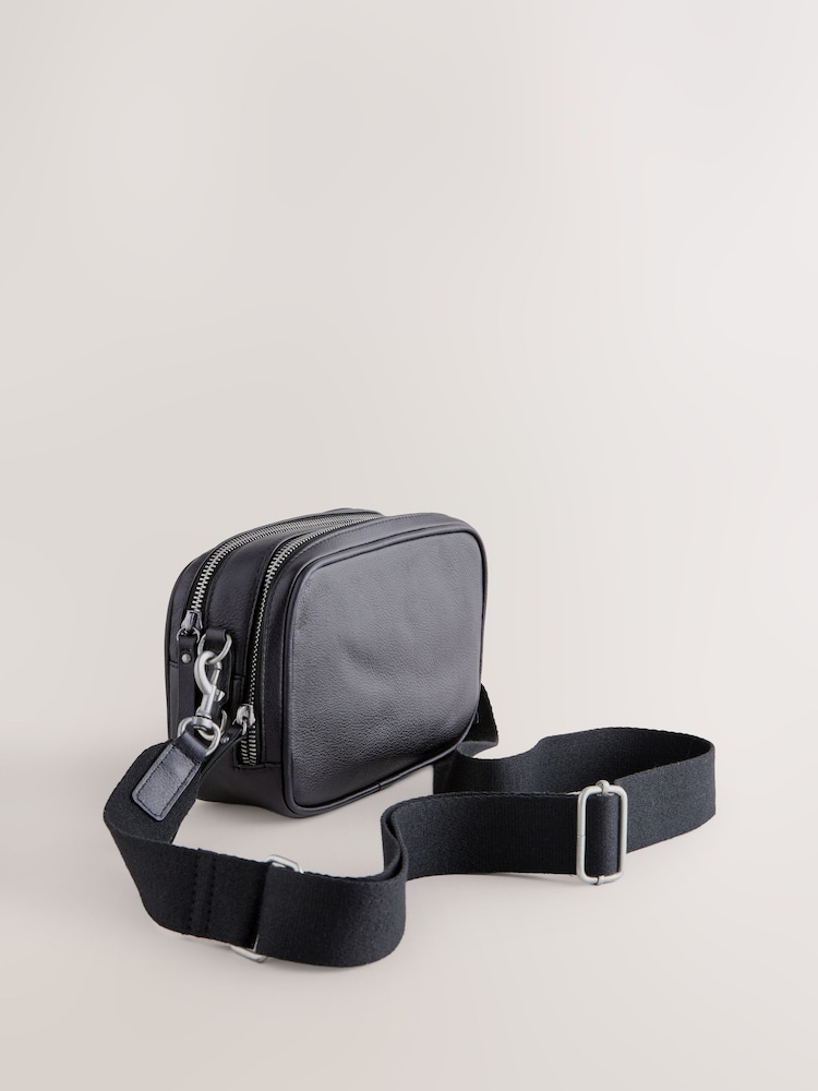 Black Leather Camera Bag - Image 3 of 8