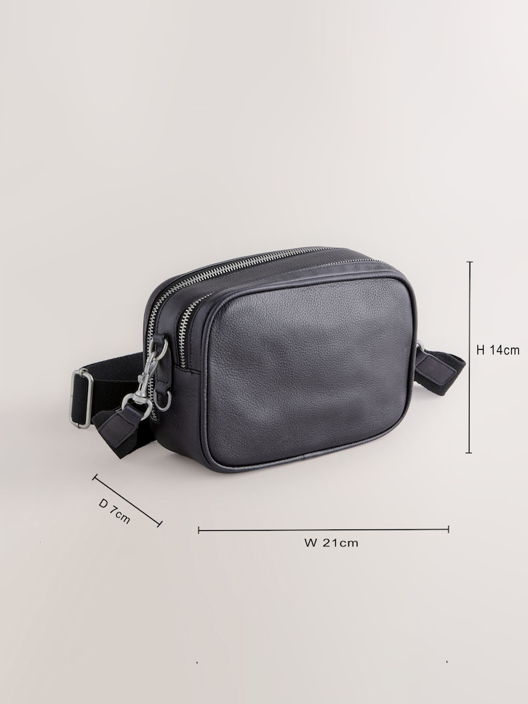 Black Leather Camera Bag - Image 4 of 8