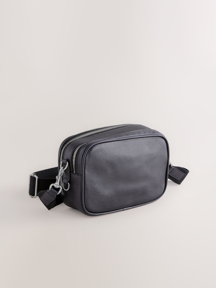 Black Leather Camera Bag - Image 5 of 8