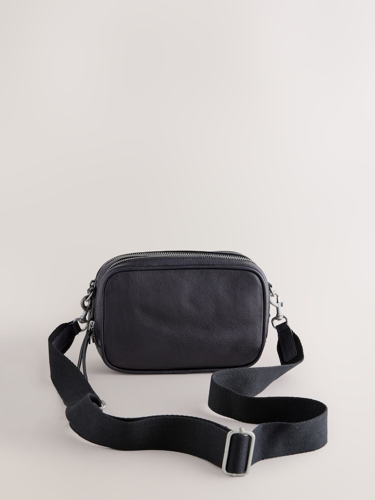 Black Leather Camera Bag - Image 6 of 8
