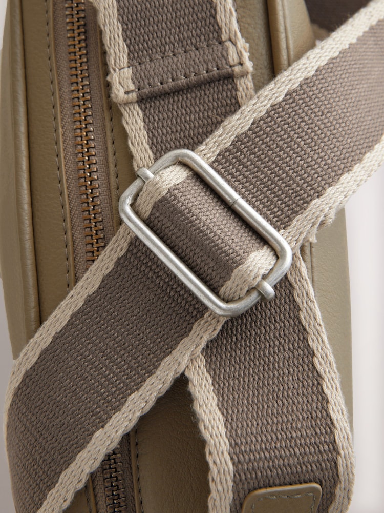 Khaki - Leather Camera Bag - Image 8 of 10