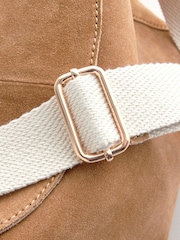 Tan Brown Leather Slouch Cross-Body Bag - Image 13 of 13