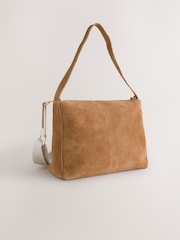 Tan Brown Leather Slouch Cross-Body Bag - Image 8 of 13