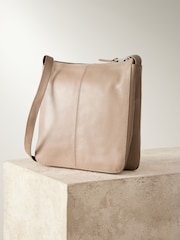 Mink/Pink Leather Pocket Messenger Bag - Image 7 of 10