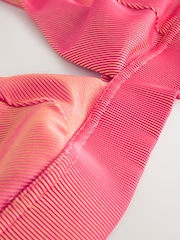 Orange/Pink DD+ Rib Plunge Bikini Top - Image 8 of 9