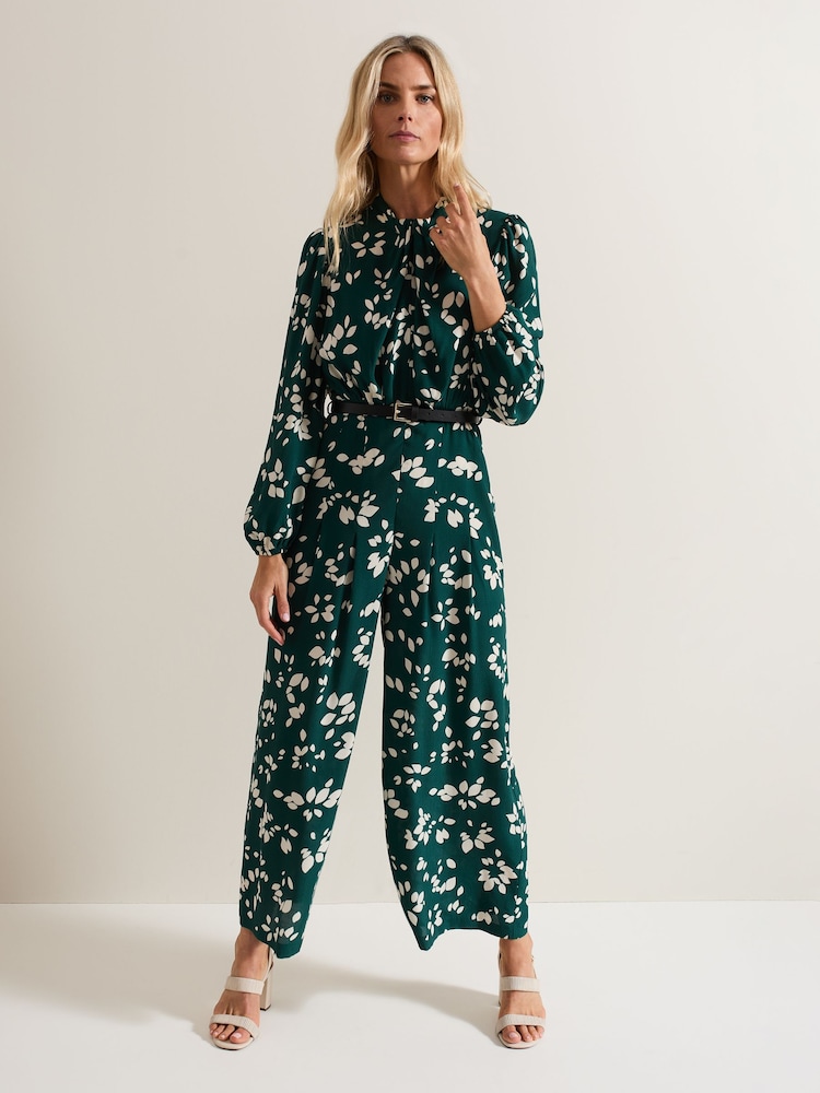 Phase Eight Green Micaela Twist Neck Jumpsuit - Image 1 of 6