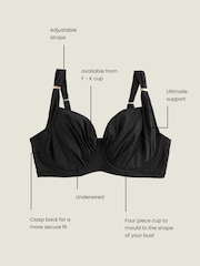 Black Ultimate Support F-K Underwired Bikini Top - Image 4 of 10