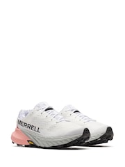 Merrell White/Coral Womens Agility Peak 5 Trainers - Image 2 of 4