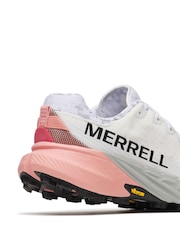 Merrell White/Coral Womens Agility Peak 5 Trainers - Image 3 of 4