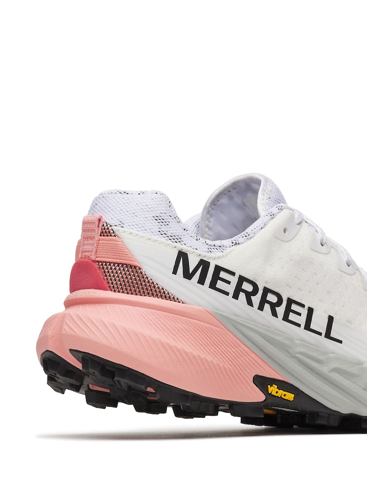 Merrell White/Coral Womens Agility Peak 5 Trainers - Image 3 of 4