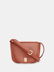Whistles Carlota Turnlock Satchel Brown Bag - Image 1 of 5