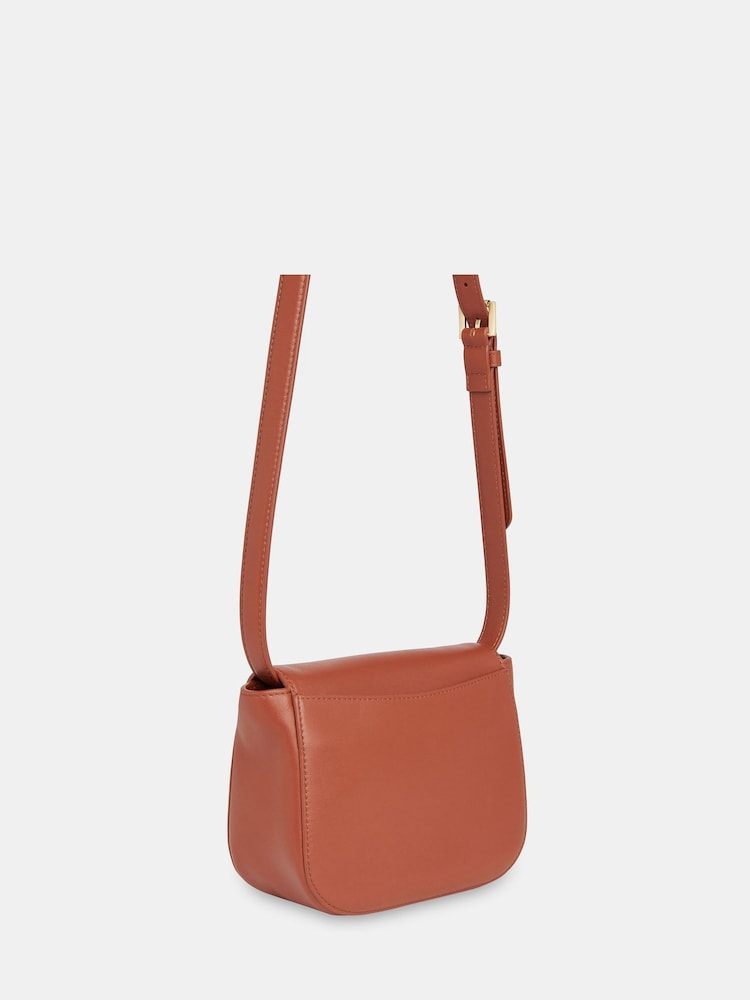 Whistles Carlota Turnlock Satchel Brown Bag - Image 2 of 5