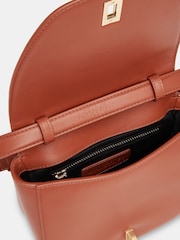 Whistles Carlota Turnlock Satchel Brown Bag - Image 4 of 5