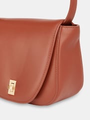 Whistles Carlota Turnlock Satchel Brown Bag - Image 5 of 5