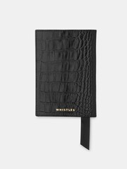 Whistles Shiny Croc Passport Black Holder - Image 2 of 3