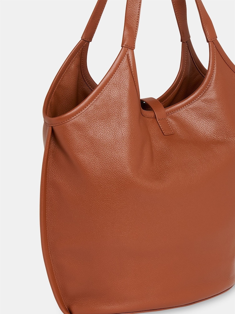 Whistles Leonora Tote Brown Bag - Image 2 of 5