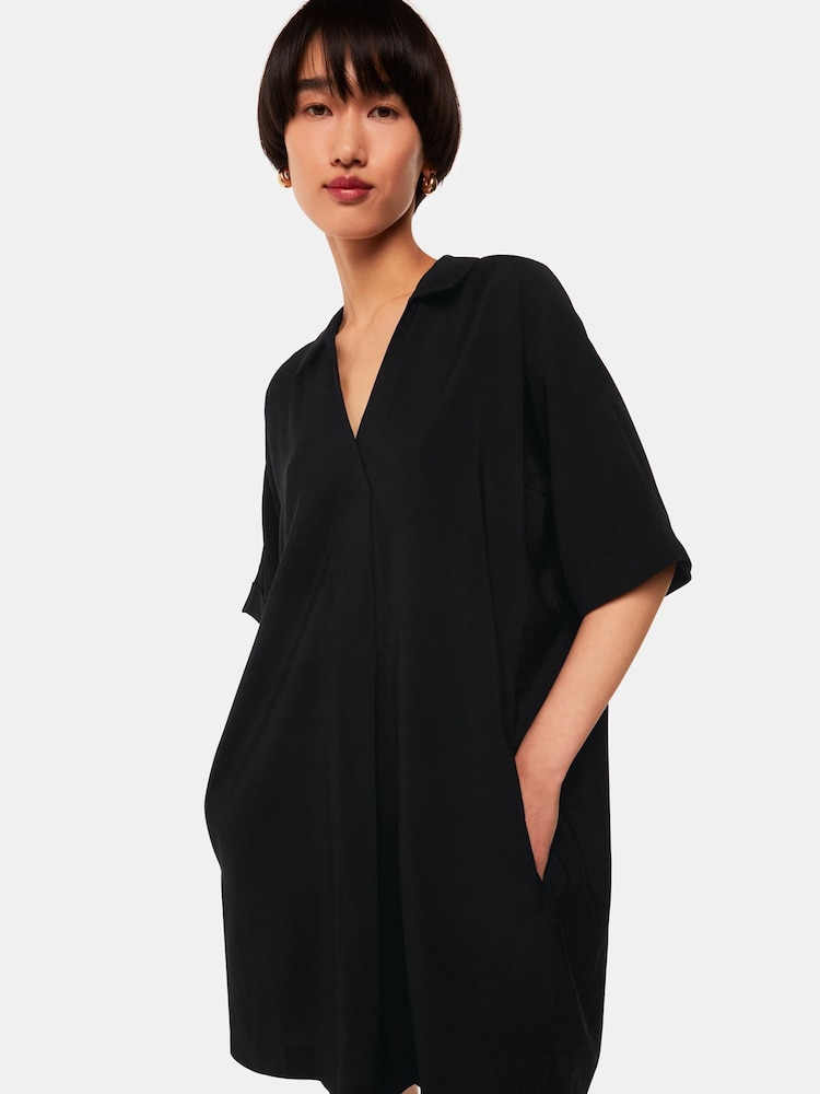 Whistles Melanie Black Dress - Image 1 of 5
