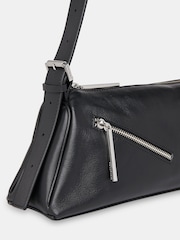 Whistles Seva Triple Zip Shoulder Black Bag - Image 3 of 5