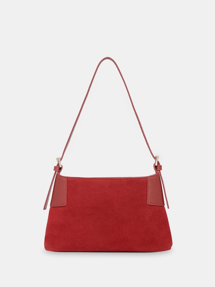 Whistles Red Paloma Small Suede Bag - Image 1 of 5