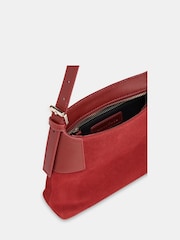 Whistles Red Paloma Small Suede Bag - Image 3 of 5