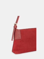 Whistles Red Paloma Small Suede Bag - Image 4 of 5