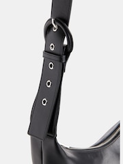 Whistles Sia Curved Cross-Body Black Bag - Image 4 of 5