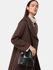 Whistles Giulia Croc Bucket Black Bag - Image 5 of 5