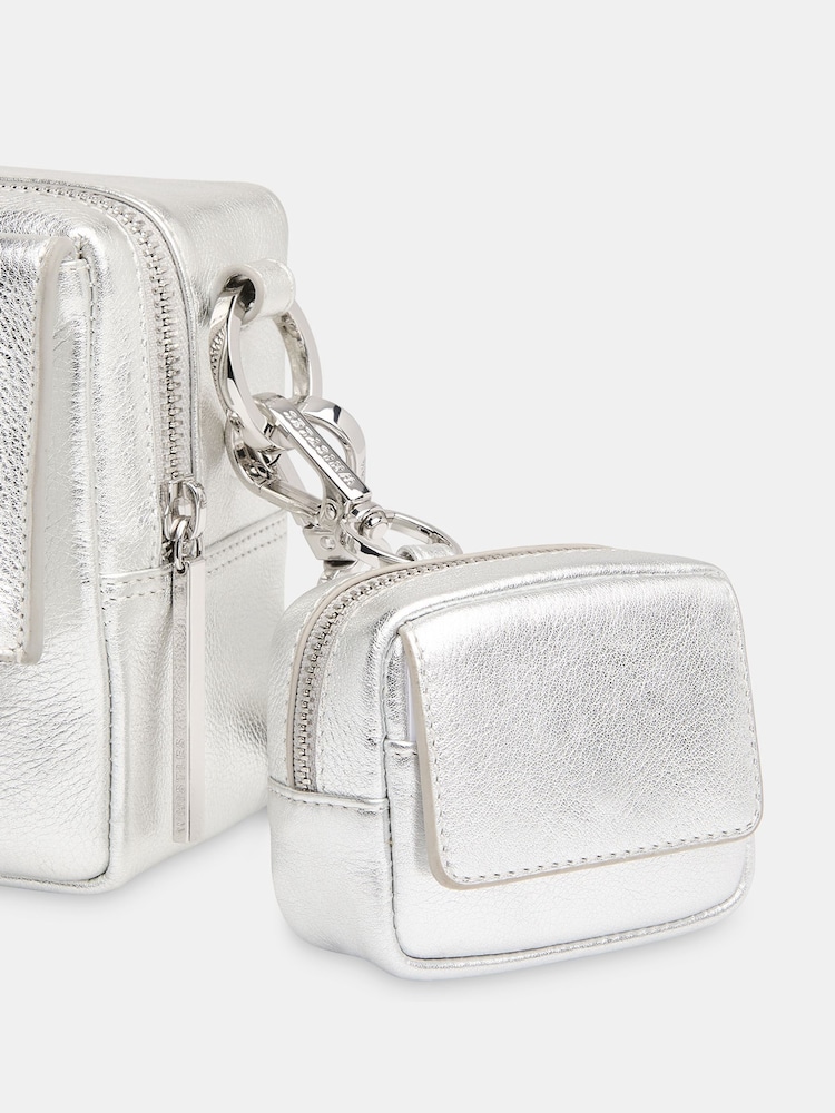 Whistles Silver Bibi Keyring Purse - Image 4 of 4