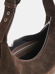 Sia Suede Curved Cross-Body Bag - Image 3 of 5