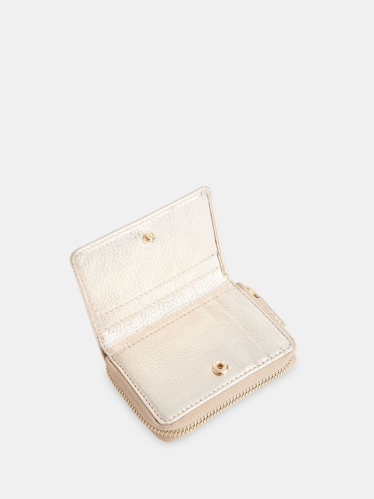 Whistles Gold Koa Compact Purse - Image 2 of 3