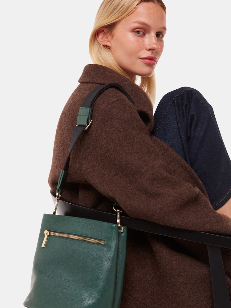 Whistles Green Dion Bucket Bag - Image 5 of 5