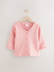 Pink Quilted Spotted Cardigan - Image 1 of 4