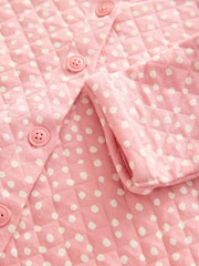 Pink Quilted Spotted Cardigan - Image 3 of 4