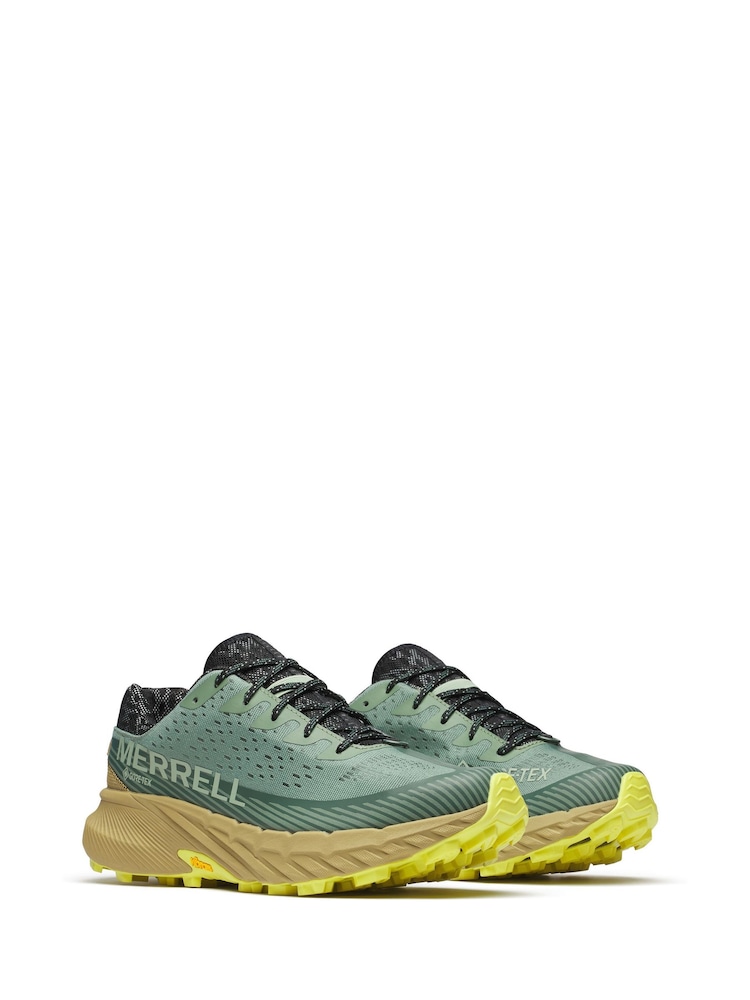 Amblers Safety Green Merrell Mens Agility Peak 5 GTX Trainers - Image 2 of 5