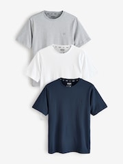 FatFace Navy 100% Cotton Short Sleeve T-Shirts 3 Pack - Image 1 of 4