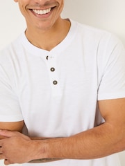 Branco - Camiseta FATFACE Slub Henleys - Imagem 4 de 5