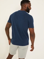 Marinha - Camiseta FATFACE Slub Henleys - Imagem 2 de 5
