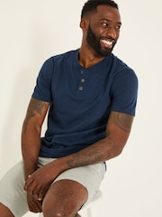 Marinha - Camiseta FATFACE Slub Henleys - Imagem 3 de 5