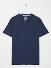 Marinha - Camiseta FATFACE Slub Henleys - Imagem 5 de 5