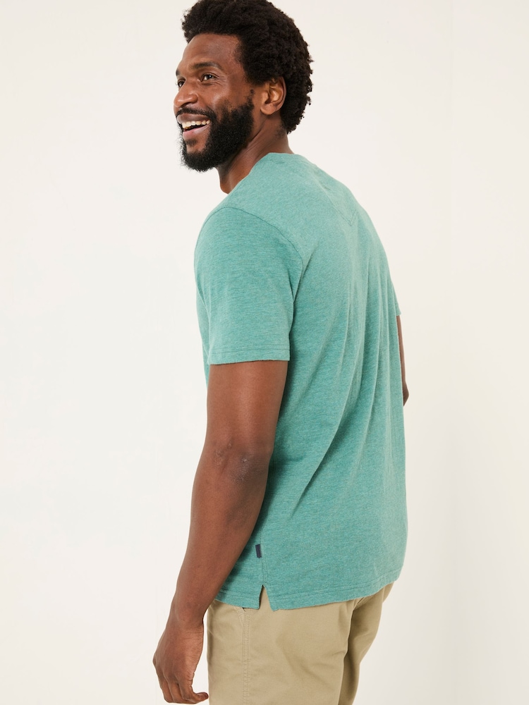 Tealclaro - Camiseta FATFACE Slub Henleys - Imagem 2 de 9