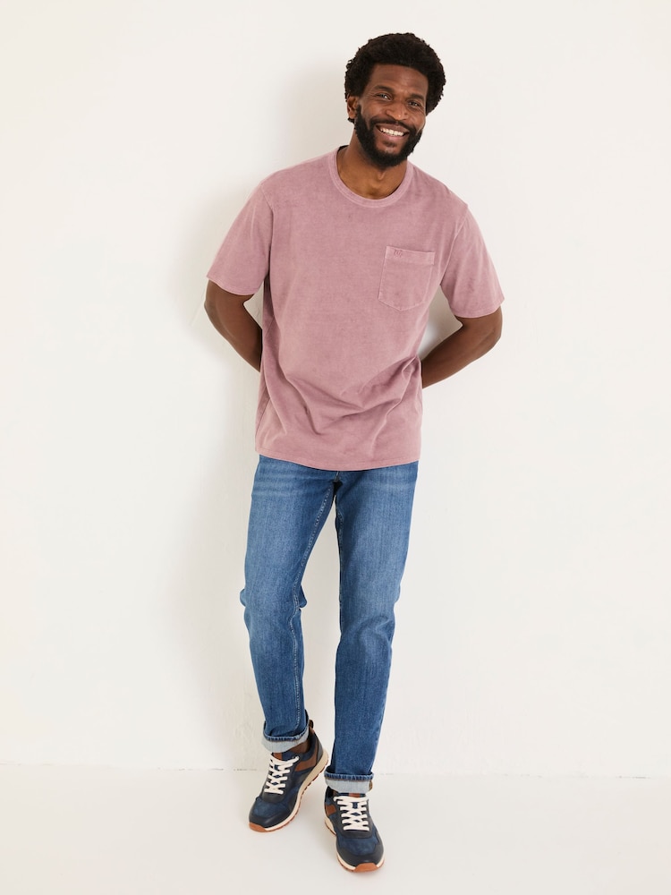 FatFace Tye Pink Pocket Relaxed T-shirt - Image 3 of 6