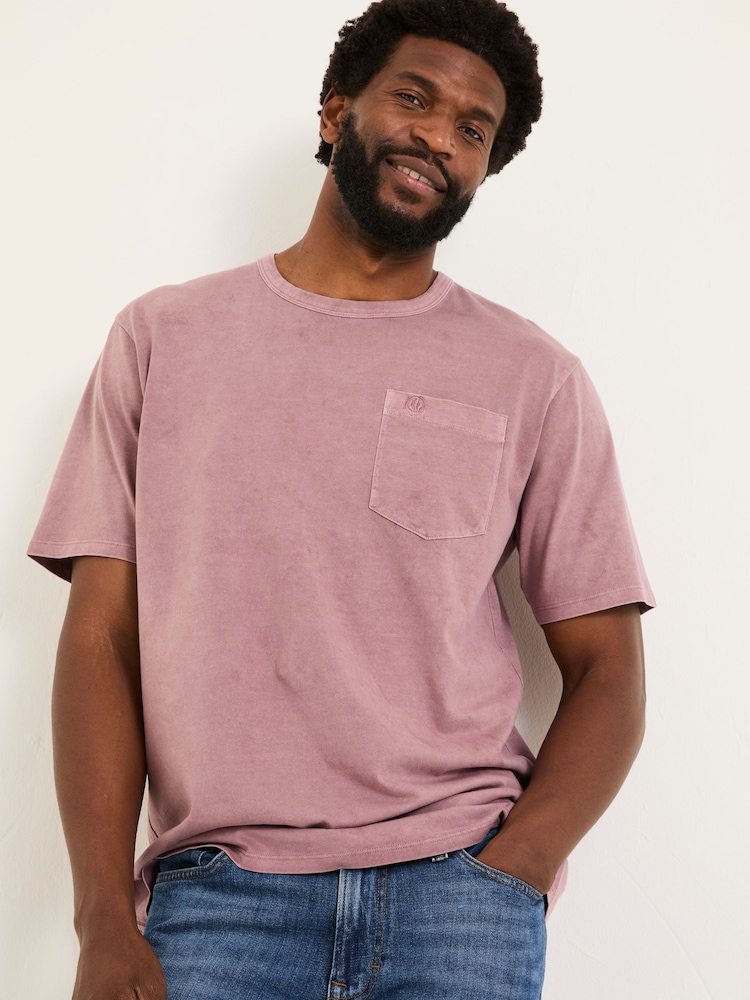 FatFace Tye Pink Pocket Relaxed T-shirt - Image 4 of 6
