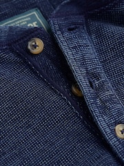 FatFace Indigo Blue 100% Cotton Ower Henley T-Shirt - Image 8 of 8