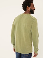 FatFace Green 100% Cotton Ower Henley T-Shirt - Image 2 of 6