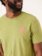 FatFace Green Kayak 100% Cotton Short Sleeve Graphic T-Shirt - Image 1 of 7
