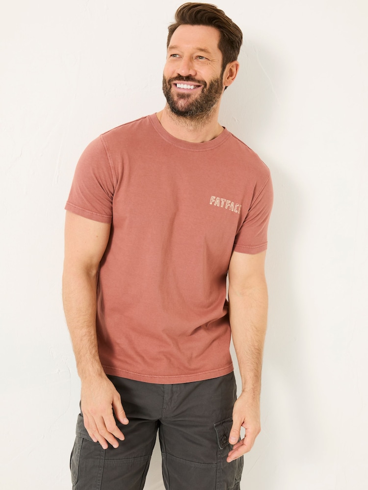 FatFace Rust Brown 100% Cotton Short Sleeve Graphic T-Shirt - Image 1 of 8