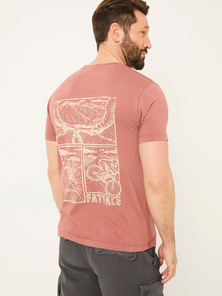 FatFace Rust Brown 100% Cotton Short Sleeve Graphic T-Shirt - Image 2 of 8