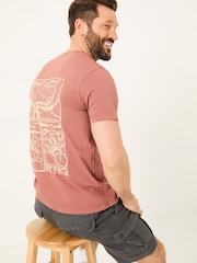 FatFace Rust Brown 100% Cotton Short Sleeve Graphic T-Shirt - Image 3 of 8