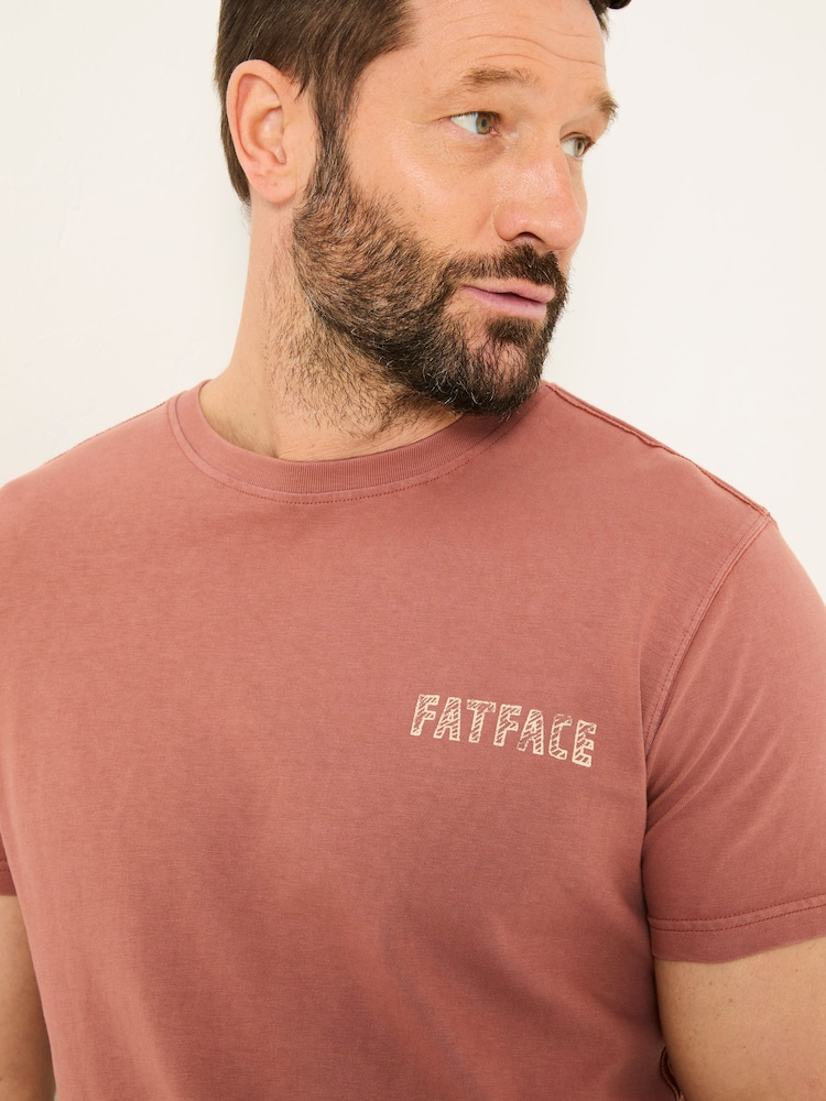 FatFace Rust Brown 100% Cotton Short Sleeve Graphic T-Shirt - Image 4 of 8